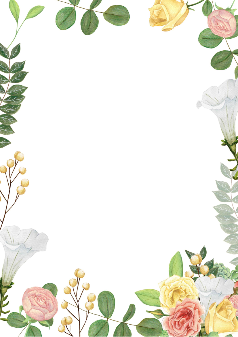 WORD of White Green Flowers Plants Letter.docx | WPS Free Templates
